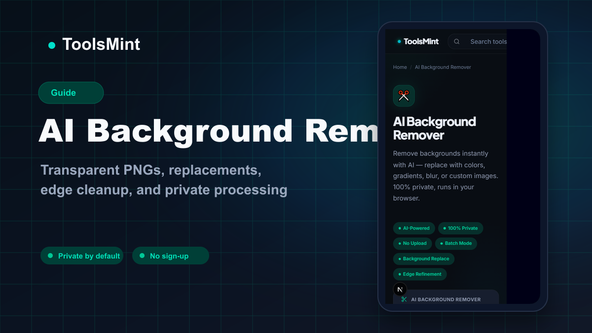 How To Use ToolsMint AI Background Remover: Transparent PNG, Replace ...
